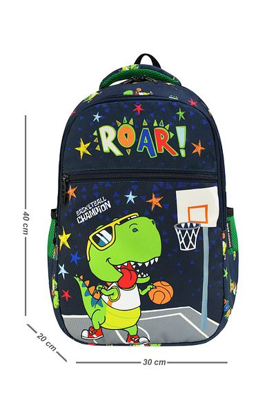 Black Bear New Season Orthopedic Dinosaur Patterned School and Lunch Box Set