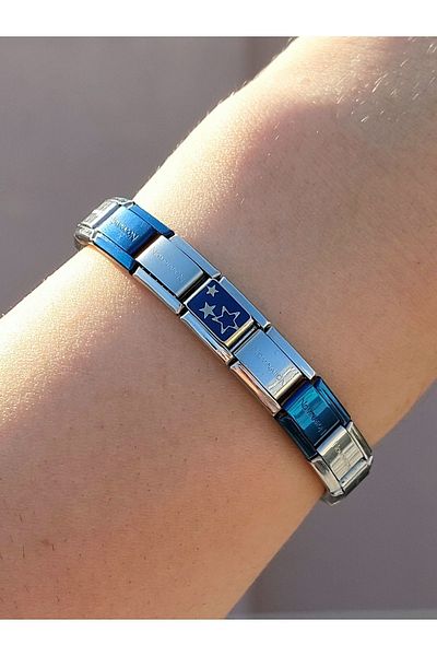 RoseCo00 Italian Charm Steel Combination Bracelet