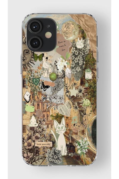 moonset Iphone 12 / 12 Pro Uyumlu Love Yourself Tasarımlı Baskılı Şeffaf Tele...