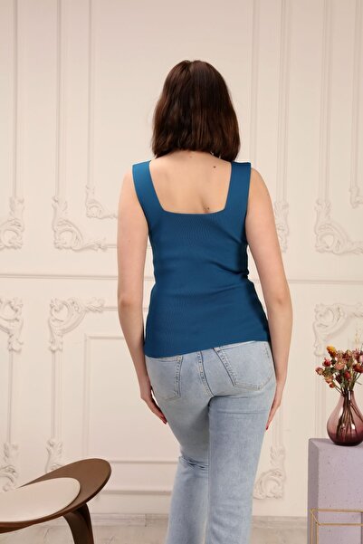 MA ananas Bluză de damă cu bretele cu gât pătrat