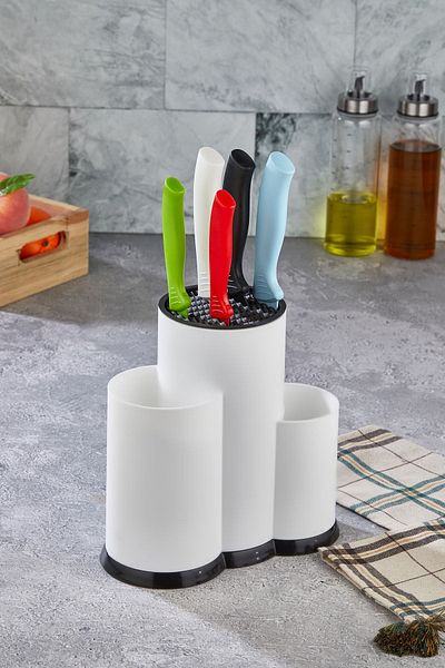 Hane Countertop Ladle and Knife Holder Organizer