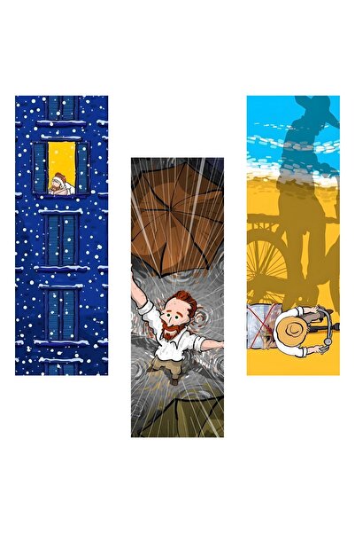tsugame Özel Tasarım Van Gogh Kitap Ayraçları Hediyelik Ayraç - Van Gogh 3'lü Ayraç Seti