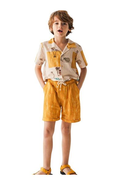 NK Boy's Linen Shirt - Sea View