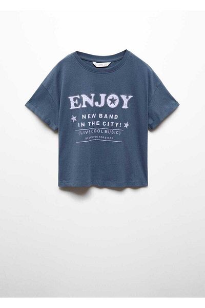 MANGO Kids Tricou Albastru Pentru Copii