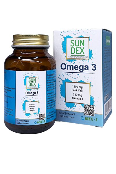 Sun Dex Family Health Since 2021 كبسولة أوميجا 3 1200 مجم 45 كبسولة هلامية