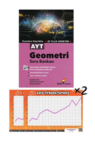 Aydın Yayınları TYT-AYT Geometri ÖSYM Tarzı Video Çözümlü Soru Bankası + 2 Ad...
