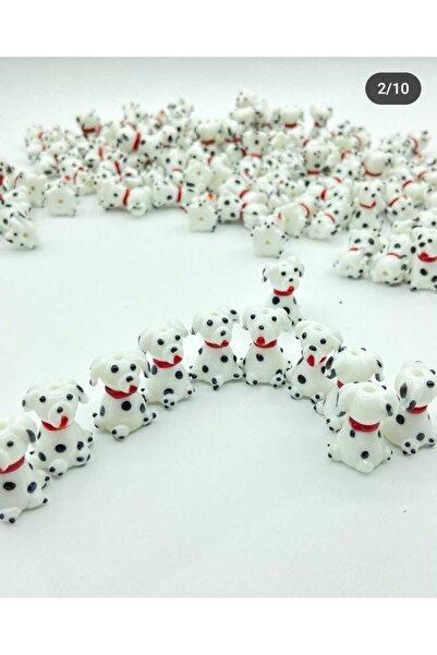 ella'nın çarşısı Figurină de câine din Murano, mărgele de sticlă dalmatiană, ...