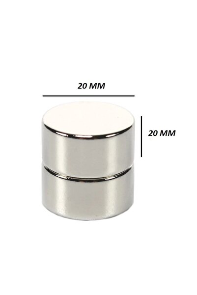 Hdg Neodyum Mıknatıs Magnet Silindir 20x20 mm ( 2 cm çap - 2 cm kalınlık )  -...