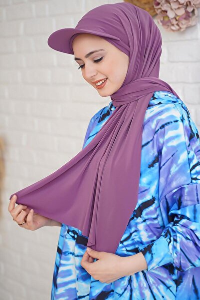 ŞİNKESK Şapkalı Boneli Hazır Şal Hijab Üstü Kullanılabilen Havuz Deniz Bone Ş...