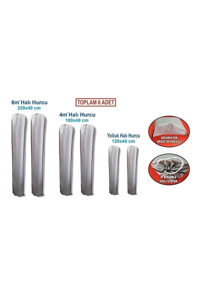 Umut Carpet Cover, Carpet Storage Bag, Carpet Storage Protective Packaging, 6 Piece Set