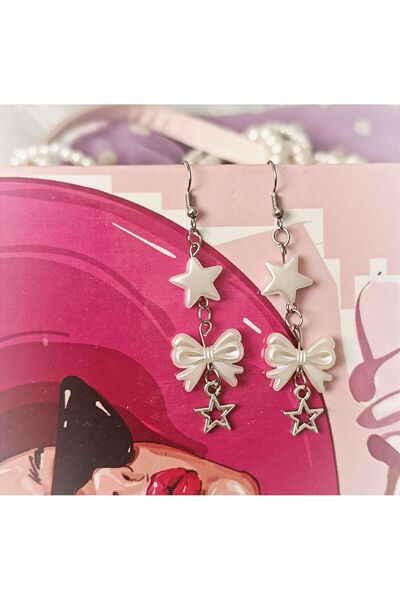 hbtasarim Yıldızlı sedef küpe y2k fairycore