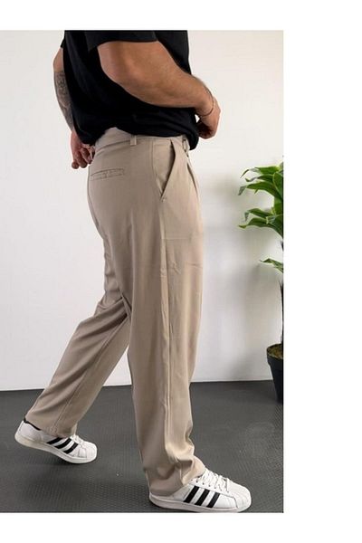Butik Karaca ανδρικό ιταλικό μοντέλο baggiy fit harvest palazzo pleat λεπτομέρεια παντελόνι polyviscone