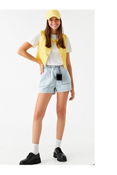 Butik Karaca φαρδύ τζιν καλοκαιρινό σορτς sönnet patch τσέπη jasns σορτς σε ε...