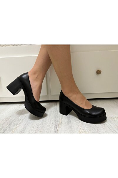Kesim Shoes حذاء نسائي بكعب من الجلد الطبيعي 34-35-36-37-38-39-40
