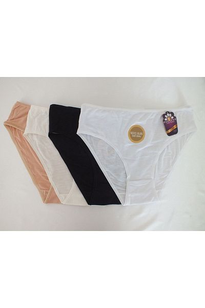 Papatya Set de 4 chiloți bikini din bambus cu textura respirabilă 2549