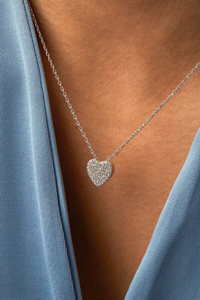 Joy of Jade Kelly Kalpli Kolye - 18 Ayar Rodyum/Beyaz Altın Kaplama (925 Ayar...