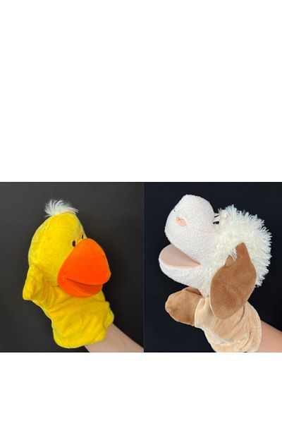 Rubi Plush Hand Puppet Set - Pets, Toy, Lamb Duck