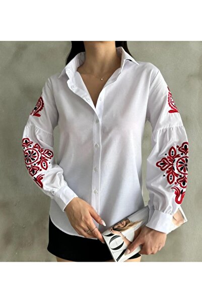 MAY MARA قميص نسائي مطرز ومفصل