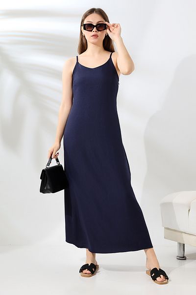 Butik Beyza Rochie de vară din in - Bretele și fermoar