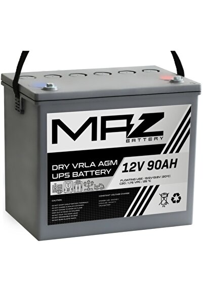 Maz Akü 12 Volt 90 Amper (AH) Kuru Agm Vrla Akü (YENİ ÜRETİM)