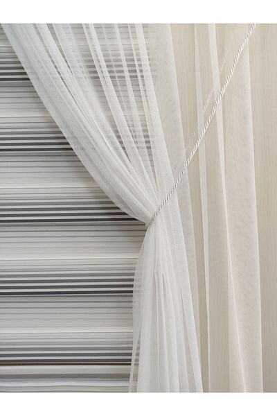 perhal perde ve halı Double Breasted Fastening Device Rope Cord Tulle Backdrop Curtain Cornice Tactical Single Piece