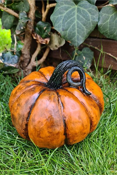 Ella's Design Studio Bal Kabağı Heykeli, Dekoratif Kabak Biblo, Bal Kabağı Ba...