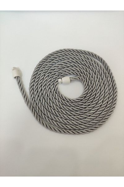 perhal perde ve halı Gray Double Breasted Fastening Device Rope Cord Tulle Backdrop Curtain Cornice Tactical Single Piece