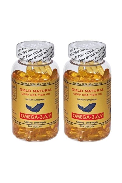 Gold Natural أوميجا 3.6.9 - 1000 مجم 2 علبة إجمالي 400 كبسولة هلامية زيت السم...