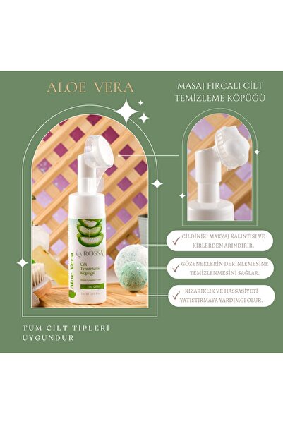 LAROSSA Masaj Fırçalı Cilt Temizleme Köpüğü (Aloe vera)