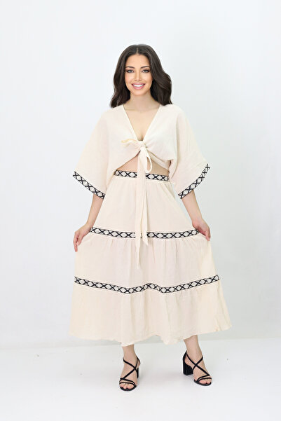 GZT TEKSTİL Bela Lan komplet - ženska suknja i košulja (7077)