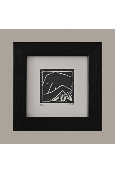 Zeynep Tunçel Kahyaoğlu - Belirsiz Serisi No.10 - 2020 - Linol Baskı - 10x10 Cm