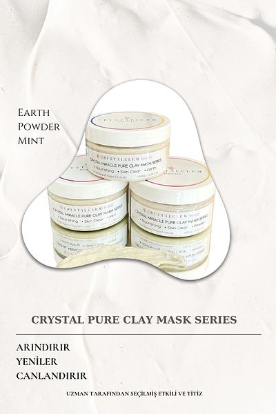 Crystalclem Beauty Mineral Clay Mask - Purifying, Revitalizing and Firming Nourishing, Odorless