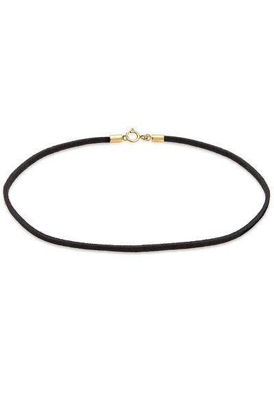 ELLI Halskette Damen Choker Basic Trend mit Wildleder Schwarz aus 925 Sterling Silber