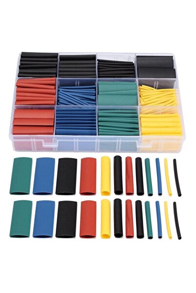 SANEC Makaron Isı Ile Daralan Kablo Seti 530 Adet 8 Boy 5 Renk Kutulu