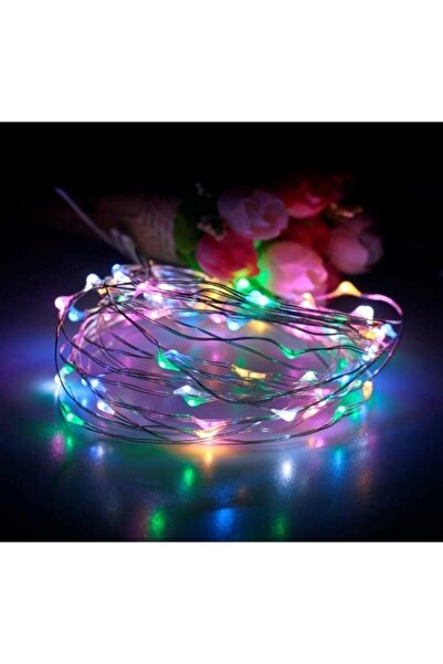 Genel Markalar 10 Metre Pilli Peri Led Işık Multi Renk, Dekoratif Led Işık, Rgb