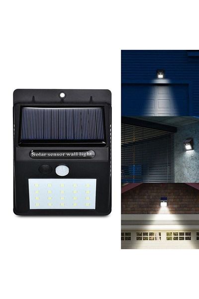 Topyekünparti Solar Powered Solar Lamp 20 LEDs Sensored Wall Mounted Waterproof Led Street Garden Road Security