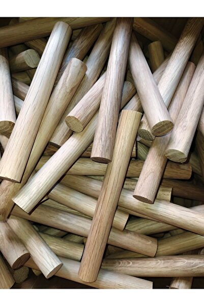 ncy Ahşap Kavela Çıta Çubuk Kavela Fırınlanmış Pürüzsüz Silindir Meşe 20 Mm 1...