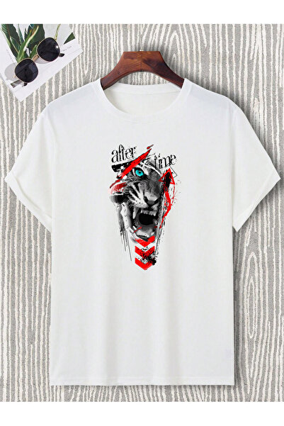 donamod White Skull Minimalist Gothic - Tricou liniar oversize