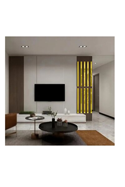 MİNAY HOME 5 adet Modern Minimalist Şerit  Pleksi Ayna   ( 2,5 X 30 CM )