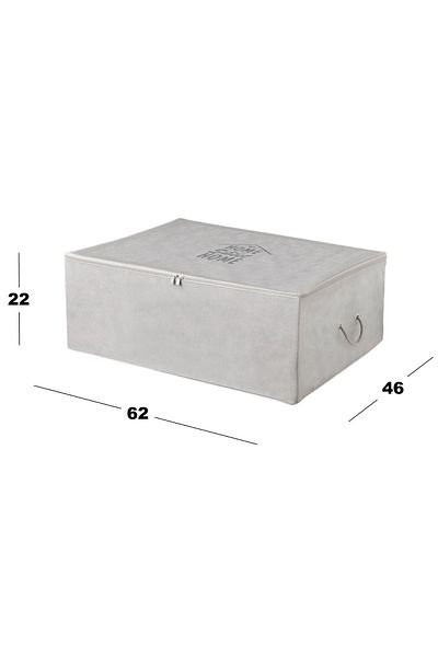 renklibebek 5-Piece Gray Color Under Base Quilt Dowry Sweater Storage Organizer - 5x(62x46x22)