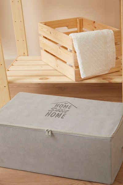 renklibebek Large Size Gray Color Plinth Storage Bag ~ Dimension: 62x46x22