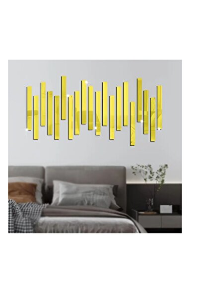 MİNAY HOME 5 adet Modern Minimalist Şerit  Pleksi Ayna   ( 2,5 X 30 CM )