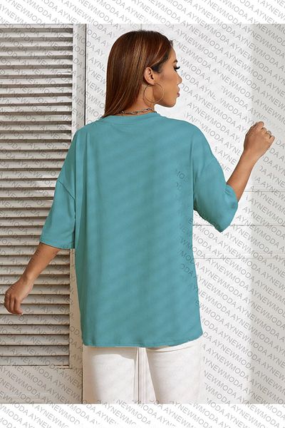 aynewmoda Tricou unisex oversize cu imprimeu Fluturi Dulci