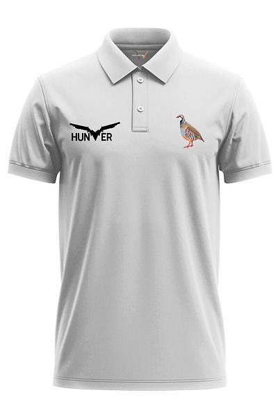 WİDİ Κατασκήνωση κατασκήνωσης Wildlife Wild Life Regular Fit 100% βαμβακερό γιακά πόλο λευκό μπλουζάκι