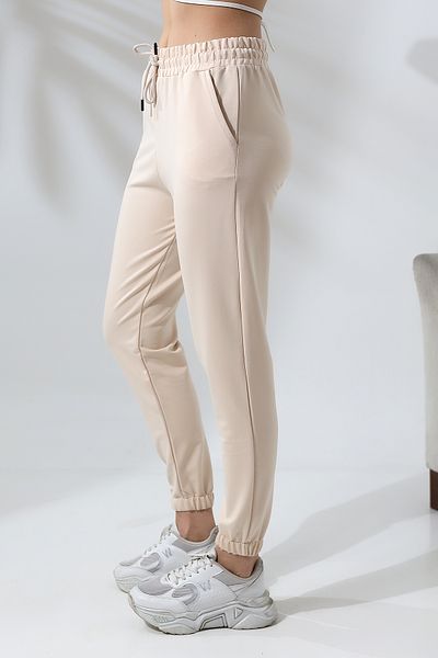 Endies Ελαστική και απαλή υφή Lycra Compact Sweatpants - Elastic Leg 21633 STONE
