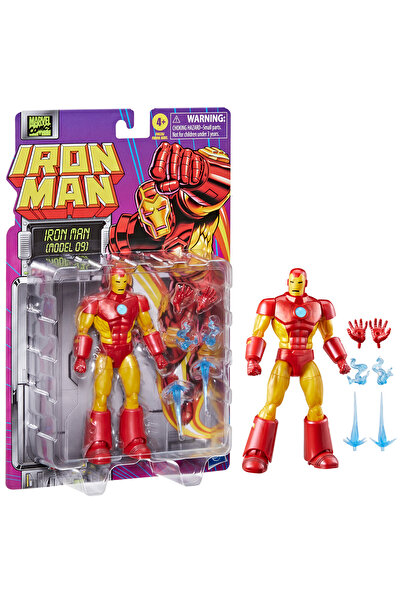 Hasbro Marvel Legends Iron Man (Model 09) Retro Comics Aksiyon Figürü