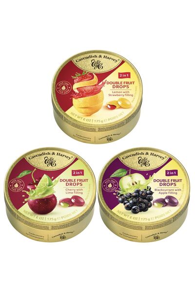 Cavendish & Harvey - 3 عبوات حلوى حشوة متعددة 175 جرام - حلويات للوجبات الخفيفة