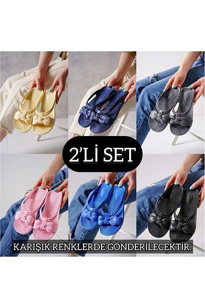 Slipcat Set de 2 papuci casual de vară anti-alunecare pentru femei