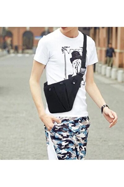 Best Unisex Black Cross Strap Safety Anti Thief Waist Back Shoulder Bag