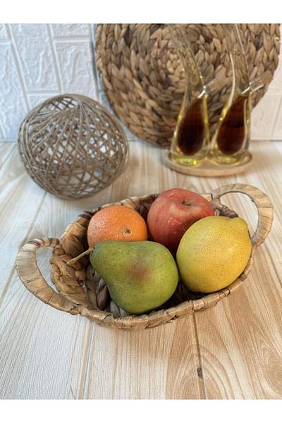 Atbyhome 24x18 cm Wicker Rattan Oval Bread Basket